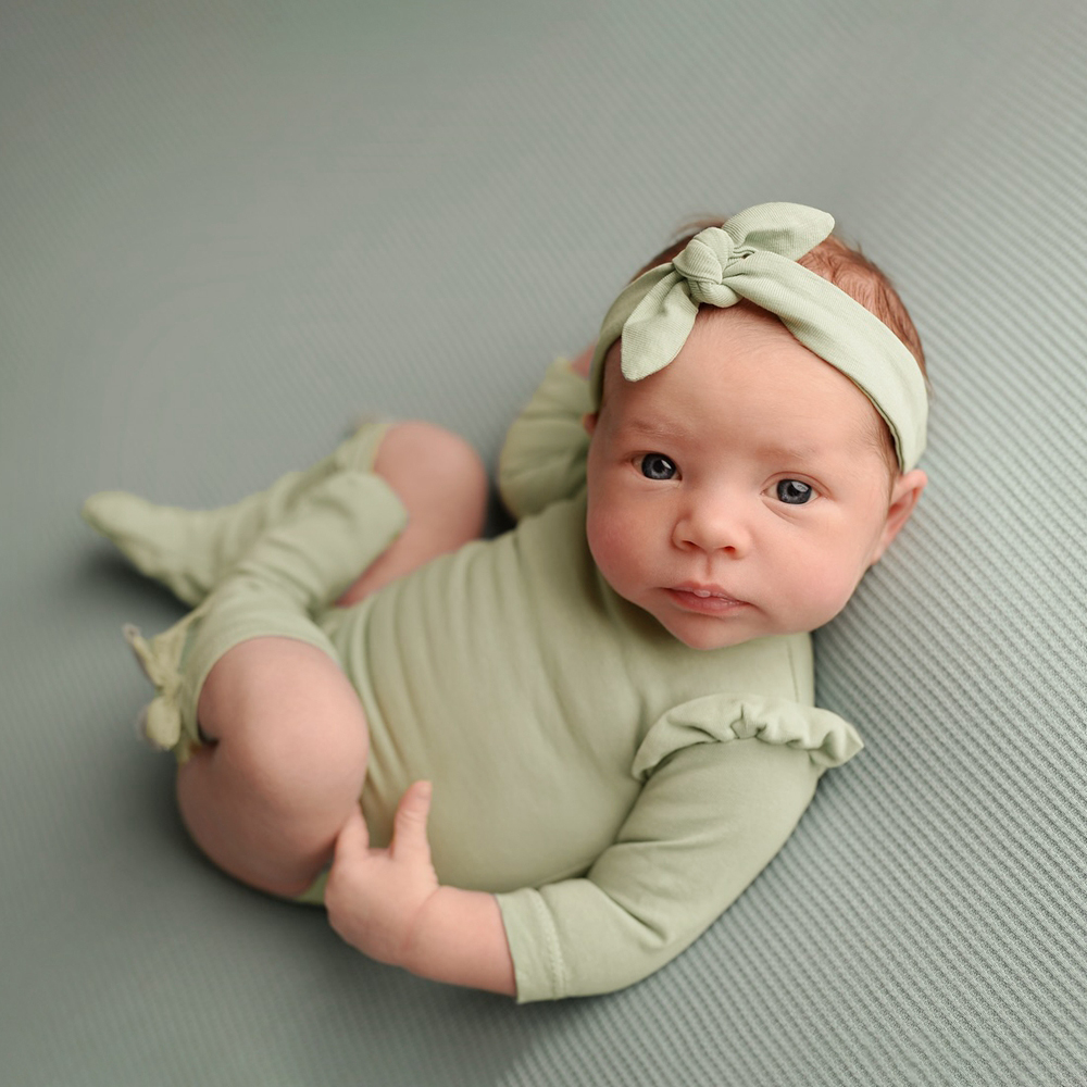Infant Photography Props Outfit - 신생아 사진 촬영 소품 러플 롬퍼