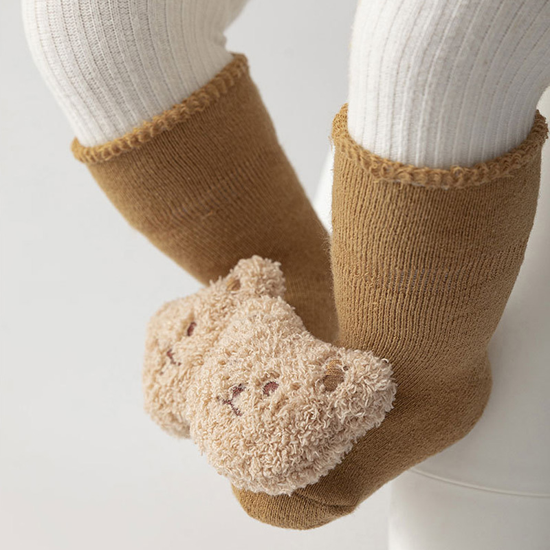아기 양말 면화 두꺼운 따뜻한 아늑한 귀여운 만화 곰  - Unisex Baby Socks Non Slip 리뷰 및 가격