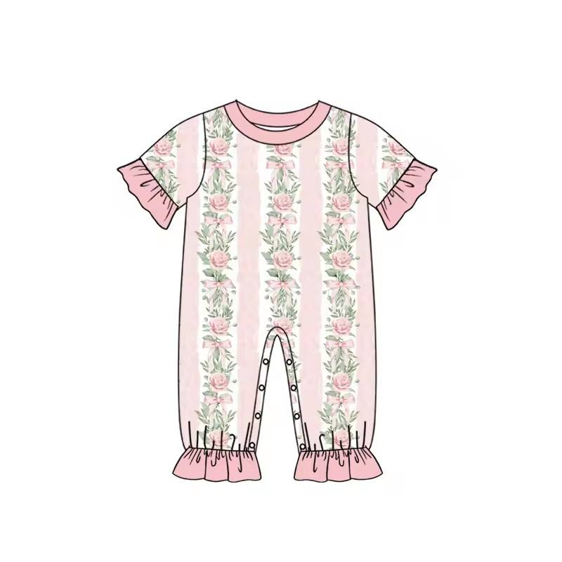 갓 태어난 아기를 위한 리본 패턴이 들어간 원피스 스타 - Cotton Baby Onesies Zipper 리뷰 및 가격