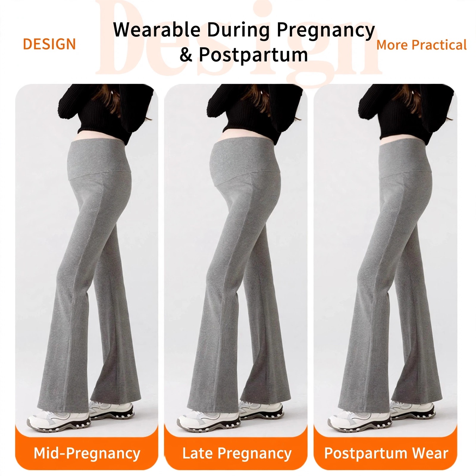 임산부용 레깅스, 니트 소재, 슬림핏, 배를 지지해 주 - Maternity Wear 리뷰 및 가격