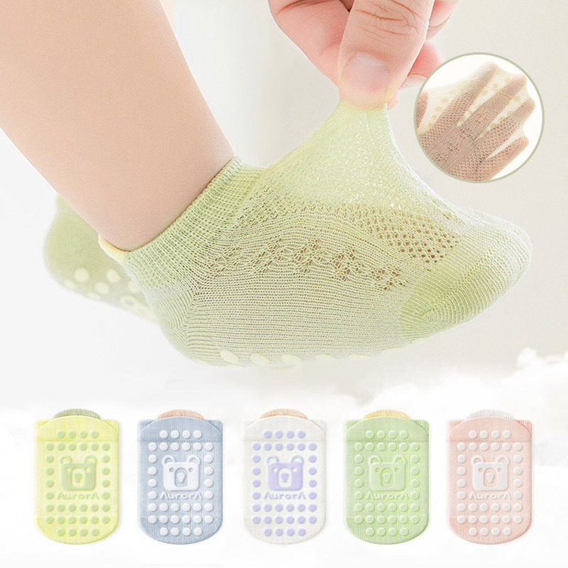 5 쌍 어린이 미끄럼 방지 양말 귀여운 만화 곰 패턴  - Unisex Baby Socks Non Slip 리뷰 및 가격