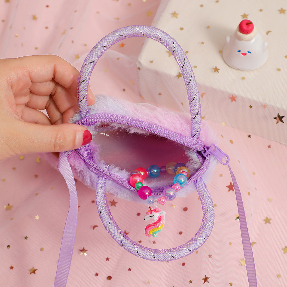 귀여운 털 소재의 만화 캐릭터 어린이용 숄더백, 반짝이 - Baby Gear 리뷰 및 가격