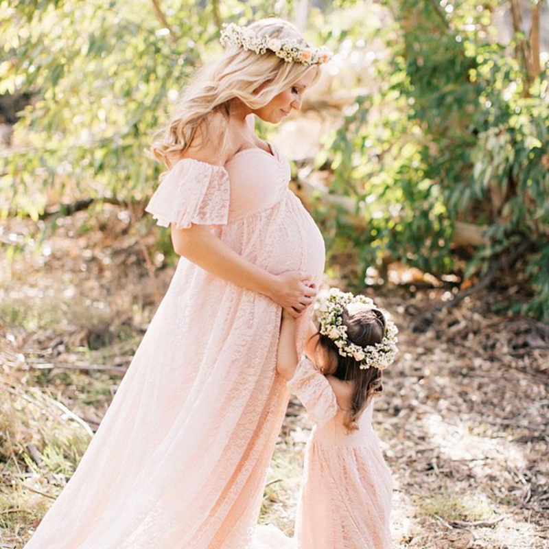 출산 사진 소품 롱 웨딩 드레스 가운, 레이스 임신 멋 - Maternity Wear 리뷰 및 가격