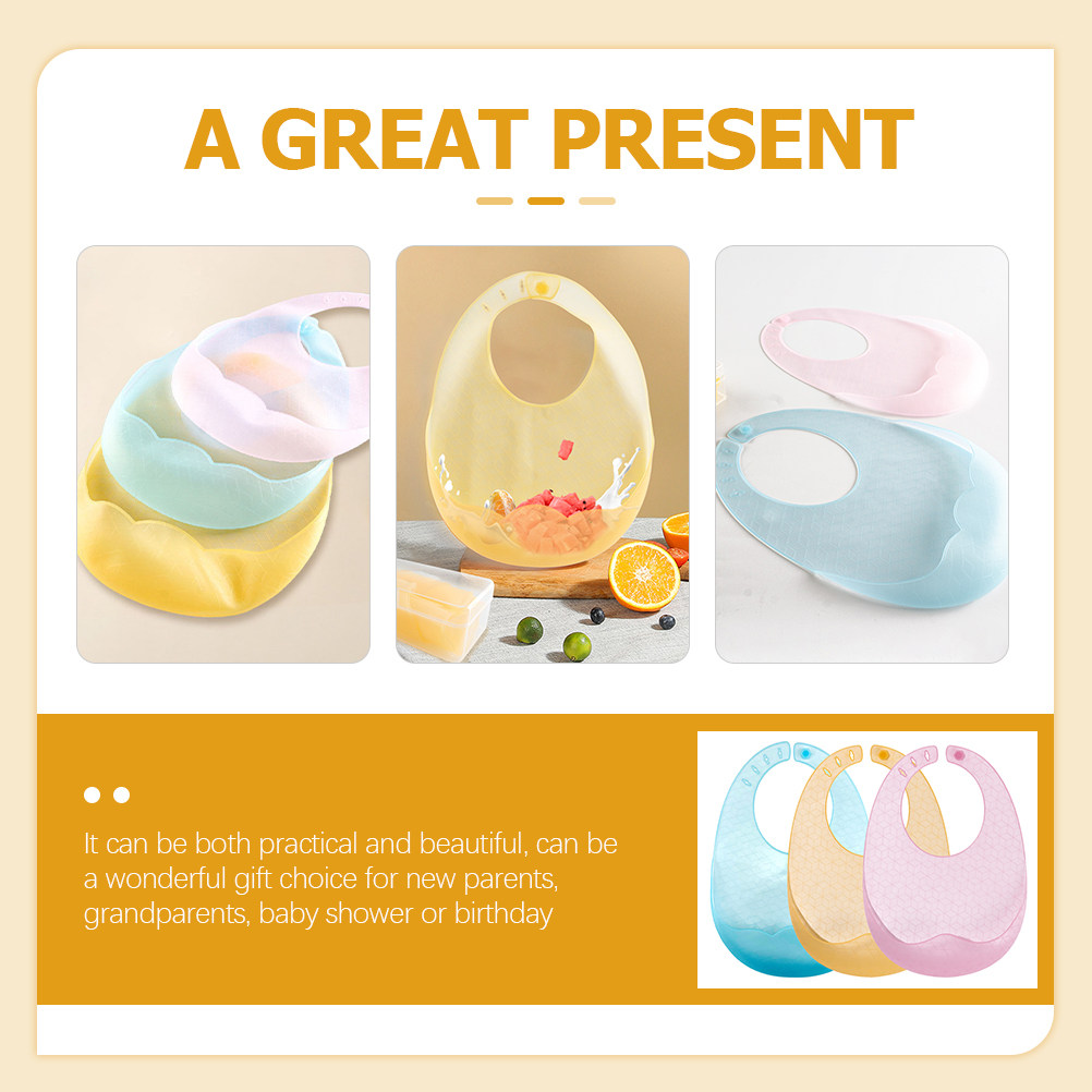 3개 세트 실리콘 아기 턱받이, 부드럽고 유연한 소재, - Waterproof Baby Bibs Silicone 리뷰 및 가격